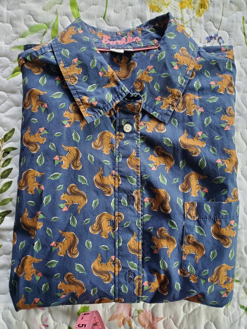 Boden Women's Squirrel Button Down Shirt Size 10R
